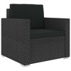 vidaXL Garden Lounge Set Black (Rattan), Black (Cushions) - 4 of 4