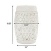 12.25" Mosaic Tile Side Table with Iron Frame, Decorative End Table for Patio, Balcony, or Indoor Living Spaces-Maison Boucle - 4 of 4