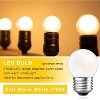 Runesay G40 Low Watt Small Led Light Bulbs 1.5W Edison Filament Led Bulbs 15 Watt Equivalent E26 Standard Base Warm White 2700K 150 Lumen, 2 Pack - 4 of 4