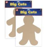 Hygloss Multicultural Colors People Shape Card Stock Cut-Outs 16" Assorted 24 Per Pack 2 Packs