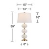 Possini Euro Design Possini Euro Grace 30" High Pearl White Glass Table Lamp - 4 of 4