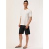 Lars Amadeus Men's Solid Color Elastic Waist Beach Swimwear Shorts - 4 of 4
