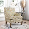 Gulches Beige Yellow Fabric Birch Leg Solid Wood Frame Pocket Spring High Density Sponge Living Room Accent Chair Set of 1 - 3 of 4