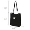 Wrapables Corduroy Tote Bag, Casual Everyday Shoulder Handbag, 2pc Black/Brown - 2 of 4