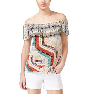 American Rag Womens Printed Off-The-Shoulder Pullover Blouse - 1 of 1