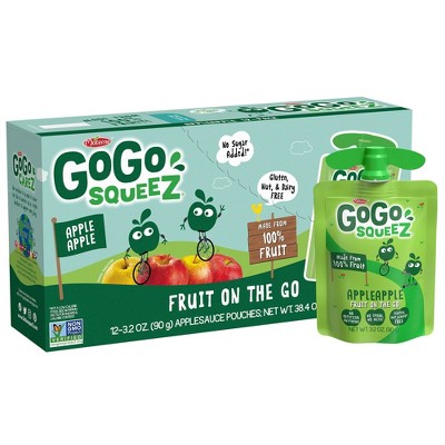 GoGo squeeZ Applesauce, Apple Apple - 3.2oz/12ct