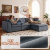 KWPZQEB 110.2" Modern L-Shape Sofa, Chenille Floor Modular Sofa with 2 Pillows, 4 Seater Couches Sofa with Deep Seat for Living Room - 3 of 4