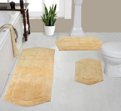 Waterford Collection Cotton Tufted Set of 3 Bath Rug Set - Home Weavers