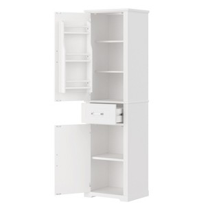 Rbied 20.00 in. W x 15.80 in. D x 72.10 in. H White Bathroom Storage Cabine with Adjustable Shelf - 1 of 4