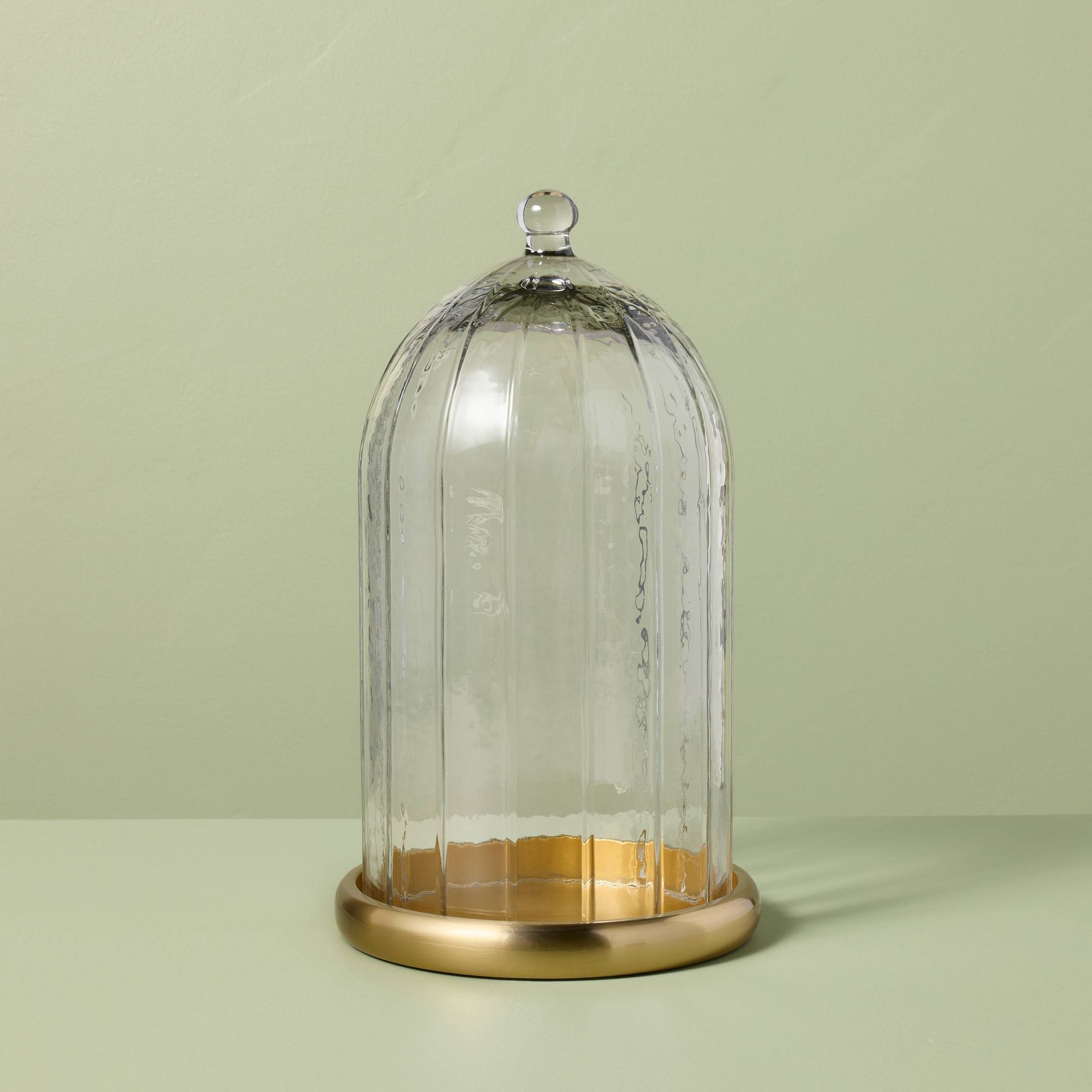 11" Brass and Glass Faceted Cloche - Hearth & Hand™ with Magnolia