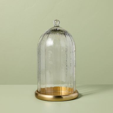11" Brass and Glass Faceted Cloche - Hearth & Hand™ with Magnolia