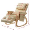 Massage Rocking Chair, Upholstered Glider Chair with Adjustable Footrest, Rocker Recliner Chair, Reading Chair for Living Room Bedroom Office - 3 of 4