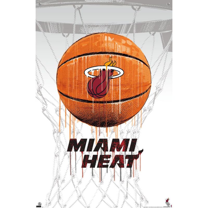 Trends International NBA Miami Heat - Drip Basketball 21 Unframed Wall Poster Prints, 4 of 7