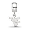 Black Bow Jewelry Sterling Silver West Virginia Mountaineers NCAA Bead Charm - 3 of 4