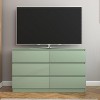 Modern Green 6-Drawer Double Dresser Roomy Storage Chest for Closet Bedroom Living Room - 3 of 4