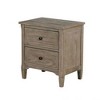 Royal Hampton 2 Drawer Wooden Nightstand with Round Knobs, Gray - 2 of 4