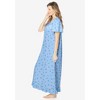 Dreams & Co. Plus Size Long Floral Print Cotton Gown - 4 of 4