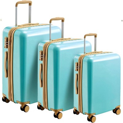 3 Piece Luggage Sets,Hardside Luggage W/Triple Telescopic Handle, Safeguard Lock, Smooth Anti Pinch Design Luggage Set For Women, Men,20",24",28"