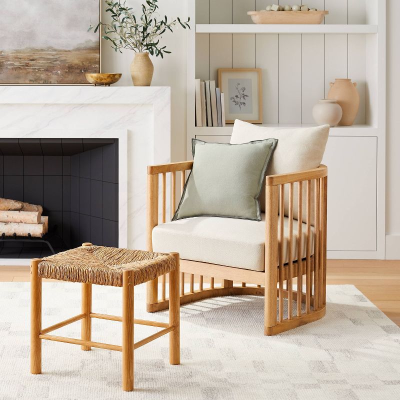 Richfield Barrel Spindle Back Accent Chair Cream/Natural - Threshold&#8482; designed with Studio McGee, 3 of 12