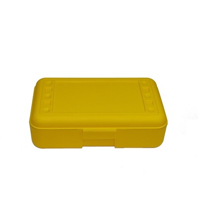 Romanoff Products 8 1/2" x 5 1/2" x 2 1/2" Pencil Box Yellow 12/Bd ROM60203