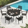 DSVIMOY Terrace Dining Chairs, 2pcs All-Weather Outdoor Dining Chairs, for Gardens, Terraces, and Swimming Pool, Black, 22.25"*25"*34.47" - 4 of 4