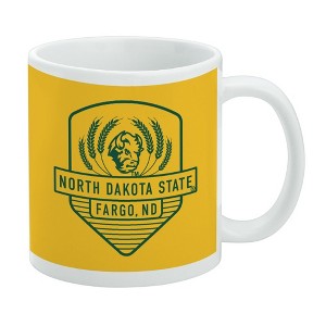 North Dakota State Badge Ceramic Coffee Mug Novelty Gift Mugs for Coffee Tea and Hot Drinks 11oz White - 1 of 4