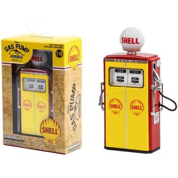 1954 Tokheim 350 Twin Gas Pump "Shell Oil" Yellow and Red "Vintage Gas Pumps" Series 12 1/18 Diecast Model by Greenlight