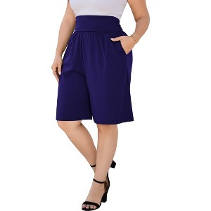 Clearlove Women's Plus Size Wide Leg Pants Casual Loose Lounge Pants with Pockets - 1 of 4