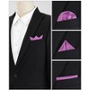 INSPIRE CHIC Men's Wedding Party Solid Color Self-Folded Pocket Squares - 4 of 4