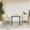 vidaXL Bistro Set Beige PE Rattan, Powder-Coated Steel, Tempered Glass - 2 of 4