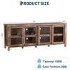 TV Stand for 65 Inch, Entertainment Center with Storage Cabinet and 4 Sliding Glass Doors, Modern Media TV Console Table for Living Room, Bedroom - 2 of 4