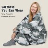 Catalonia Women's Casual Blanket Hoodie Sweatshirt, Cozy Fleece Blanket Pullover Sweater with front Pocket, Clothing Cozy Gift for Wife Woman - 3 of 4