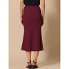 INSPIRE CHIC Women's Texture Stretchy Bodycon Mermaid Fishtail Lettuce Hem Elastic High Waist Maxi Skirts - 4 of 4