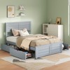 AMERLIFE Bed Frame with Headboard, Platform Beds with 4 Storage Drawers - 2 of 4