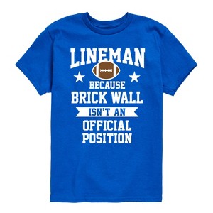 Boys' - Instant Message - Lineman Brick Wall Position Short Sleeve Graphic T-Shirt - 1 of 4