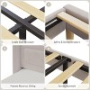Twin Size Bed Frame with Storage Headboard Wingback Upholstered Headboard and Footboard, Metal Slat Noise Free, Easy Assembly - 4 of 4