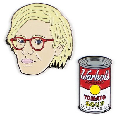 Unemployed Philosoph - Andy Warhol & Soup Can Lapel Pin Set