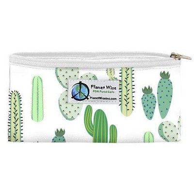 Planet Wise Reusable Zipper Snack Bag - Prickly Cactus, Green