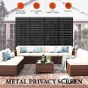 72" H x 47" W Metal Privacy Screen, Freestanding Outdoor Decorative Wall Panel with Stand for Patio, Garden, Balcony & Indoor - 4 of 4