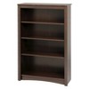 4 Shelf Bookcase Espresso - Prepac: Laminated Wood Composite, Metal Hardware, 80 lbs Capacity - image 3 of 4