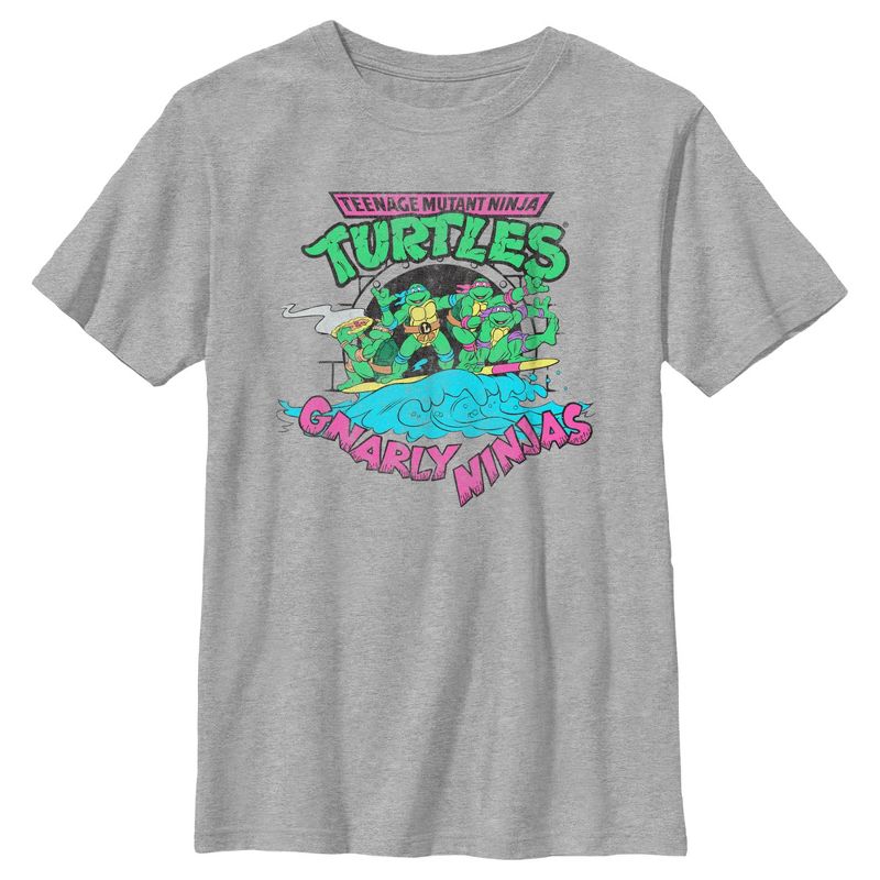 Boy's Teenage Mutant Ninja Turtles Distressed Gnarly Ninjas T-Shirt, 1 of 6
