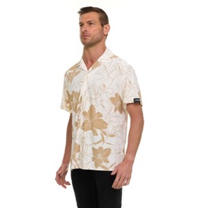 Canada Weather Gear Men’s ICE Fabric Camp Collar Shirt – Super Stretch 4-Way Stretch Button-Up Short Sleeve Shirt for Men - 1 of 4