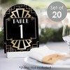 Big Dot of Happiness Roaring 20’s - 1920s Art Deco Jazz Party Double-Sided 5 x 7 inches Cards - Table Numbers - 1-20 - 2 of 4