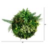 Nearly Natural 20-in UV Resistant Artificial Queensland Rainforest Living Wall Art Panel in Gold Aluminum Frame (Indoor/Outdoor) - 2 of 4