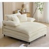 Dexmalle Corduroy Fluffy Cushioned Sofa Bed with 2 Pillows and 4 gears - 2 of 4