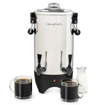 HomeCraft Stainless Steel 45-Cup Double Faucet Coffee Urn