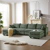 NicBex Modular Sectional Sofa Corduroy Fabric Upholstered U-Shaped Sectional Sofa with Storage Ottoman for Living Room,Apartment - 2 of 4