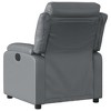 vidaXL Massage Recliner Chair Black Faux Leather - 2 of 4