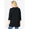 Woman Within Plus Size Pintuck Henley Crochet Trim Tunic - 3 of 4