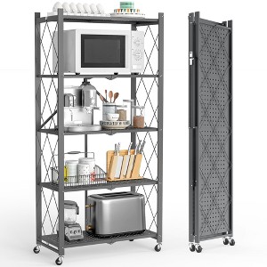 SKONYON Storage Shelves Foldable metal shelves Garage Shelving Units 4-Tier and 5-Tier - 1 of 4